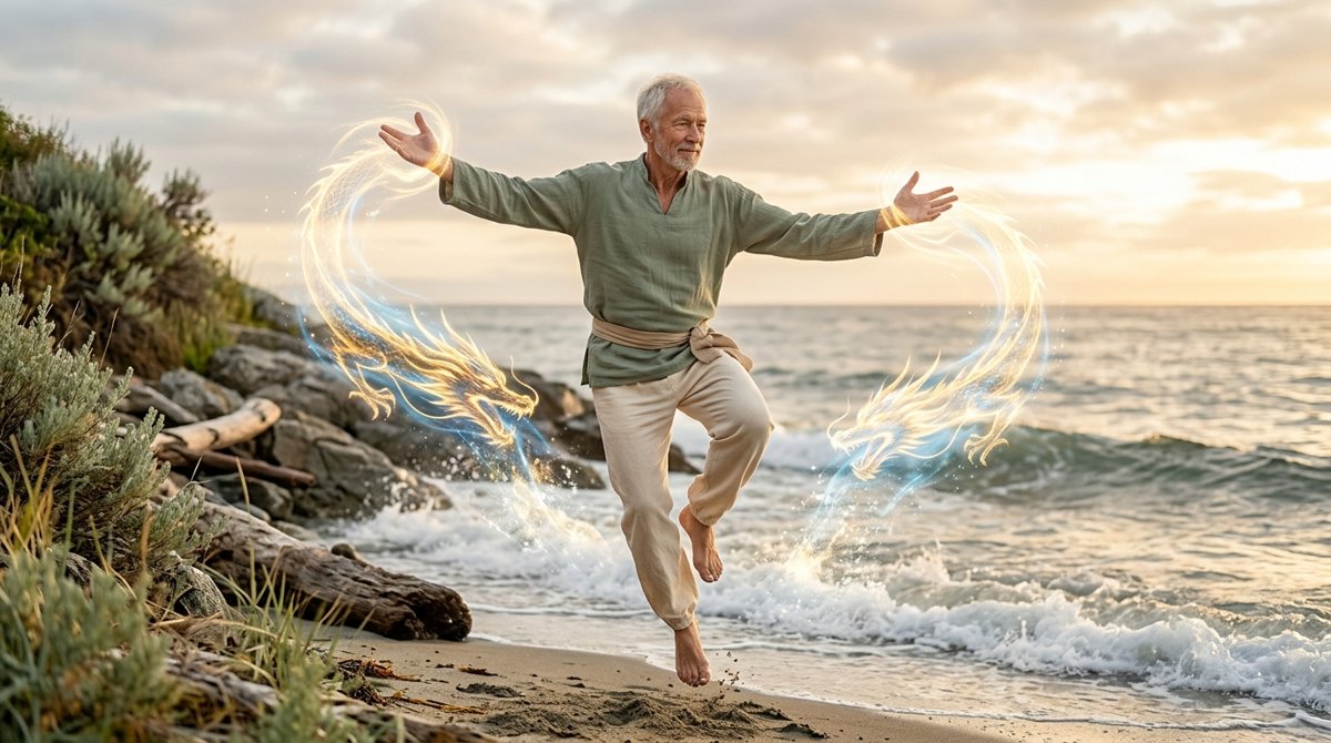DOUBLE DRAGONS LEAP FROM THE SEA