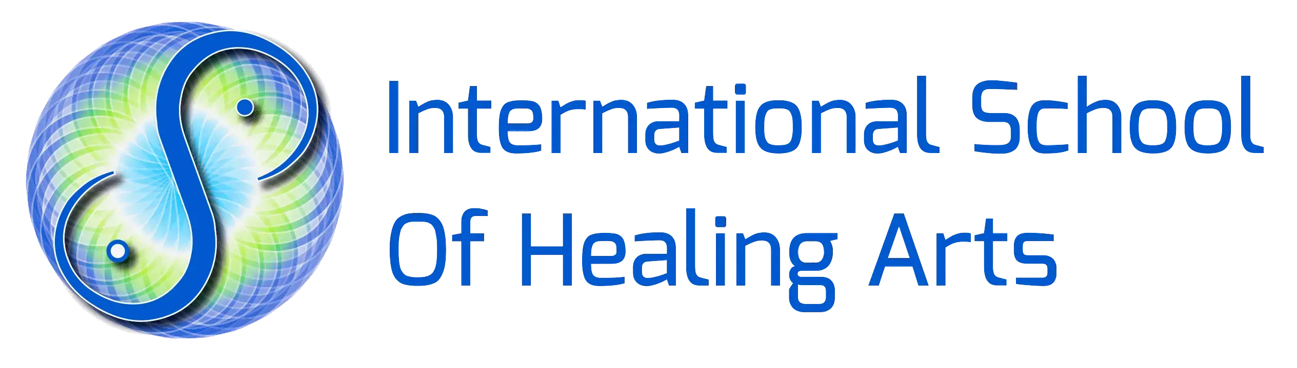 A black and blue logo for international self healing.